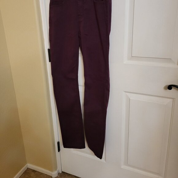 Sateen Slim Straight Leg Jeans JEN7 by 7 For All Mankind Plum Sz 6 NWOT - Picture 5 of 10